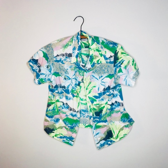 Vintage Columbia Tropical Button Up Popover - Picture 2 of 2